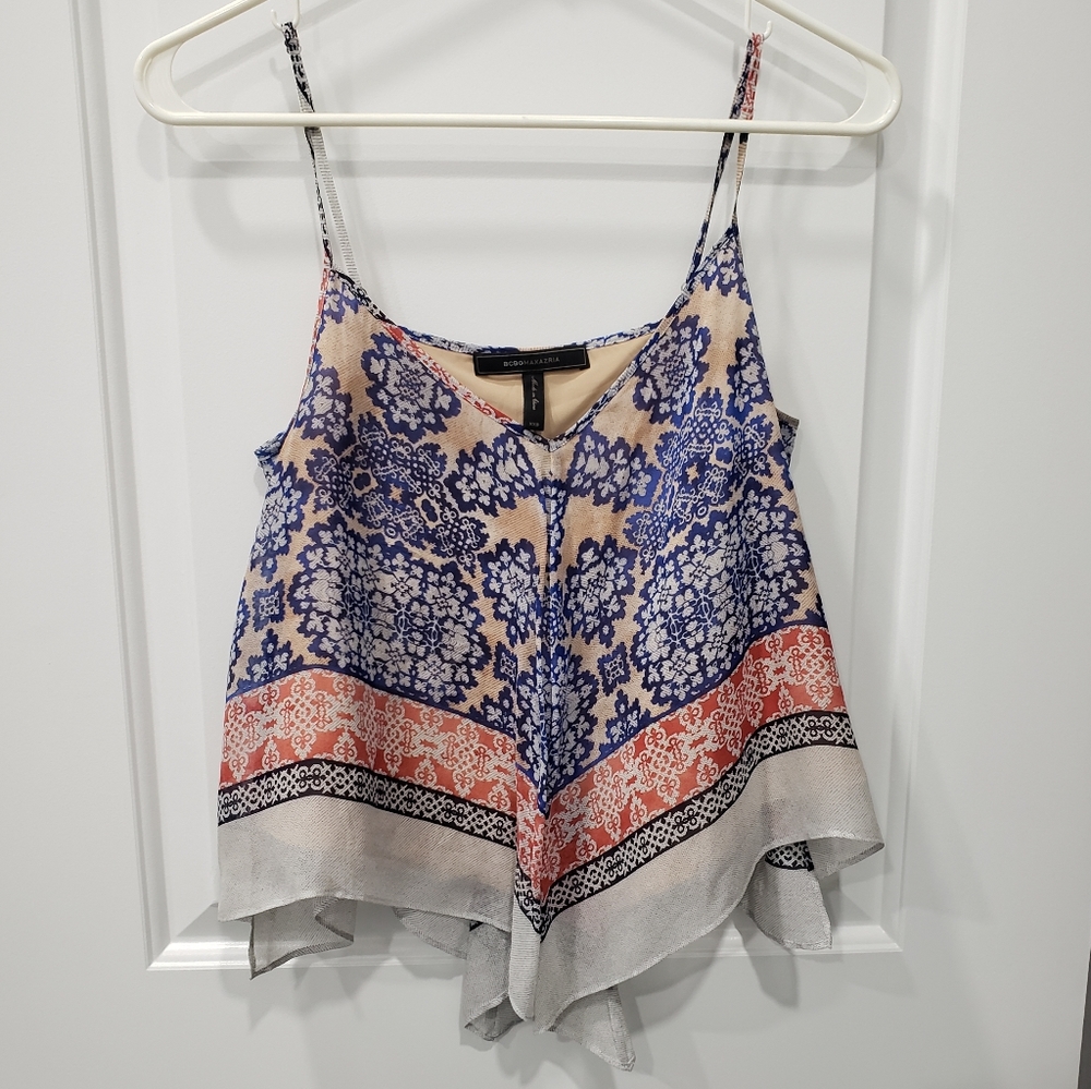 BCBGMAXAZRIA Kassidee Silk Tank